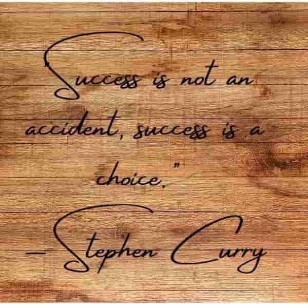 success is not an accident, it is a choice