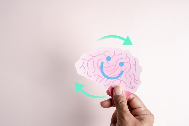 a brain with a smiley face on it