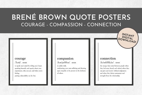 brene brown quote posters