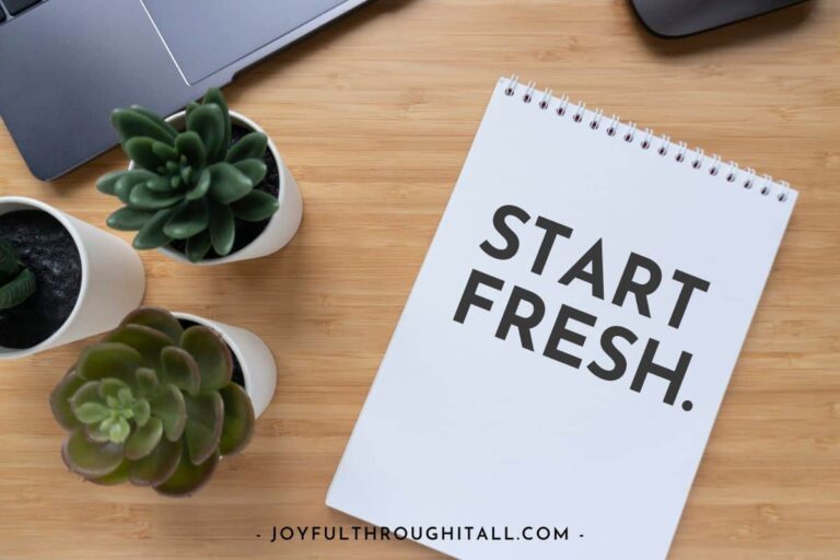 start fresh written on a notepad