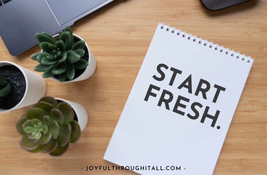 start fresh written on a notepad