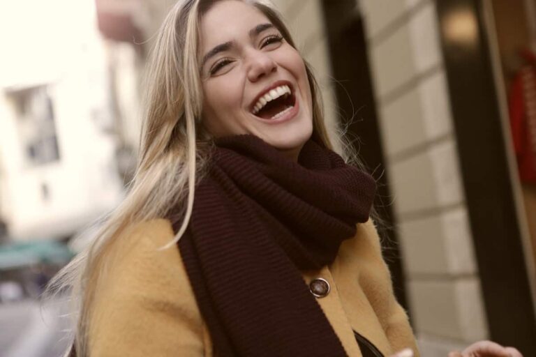 woman laughing