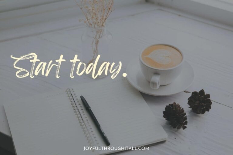 coffee cup and journal