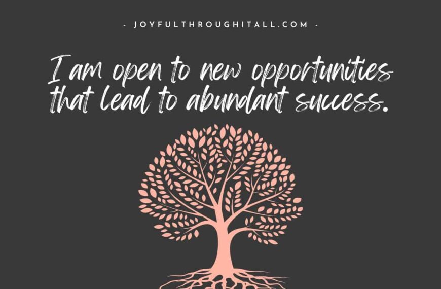 I am open to new opportunities that lead to abundant success